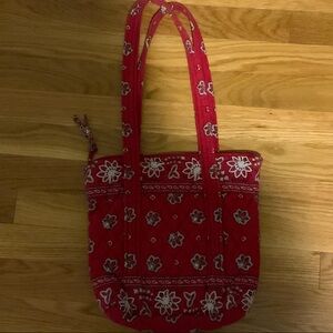 Vera Bradley Red and White Floral Tote